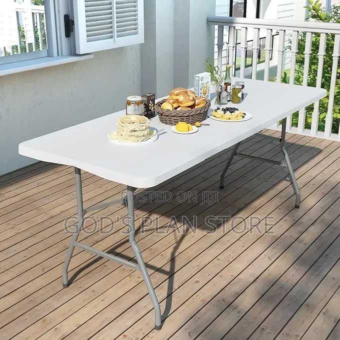 6ft(180cm ) White Foldable Table Plastic Folding Table