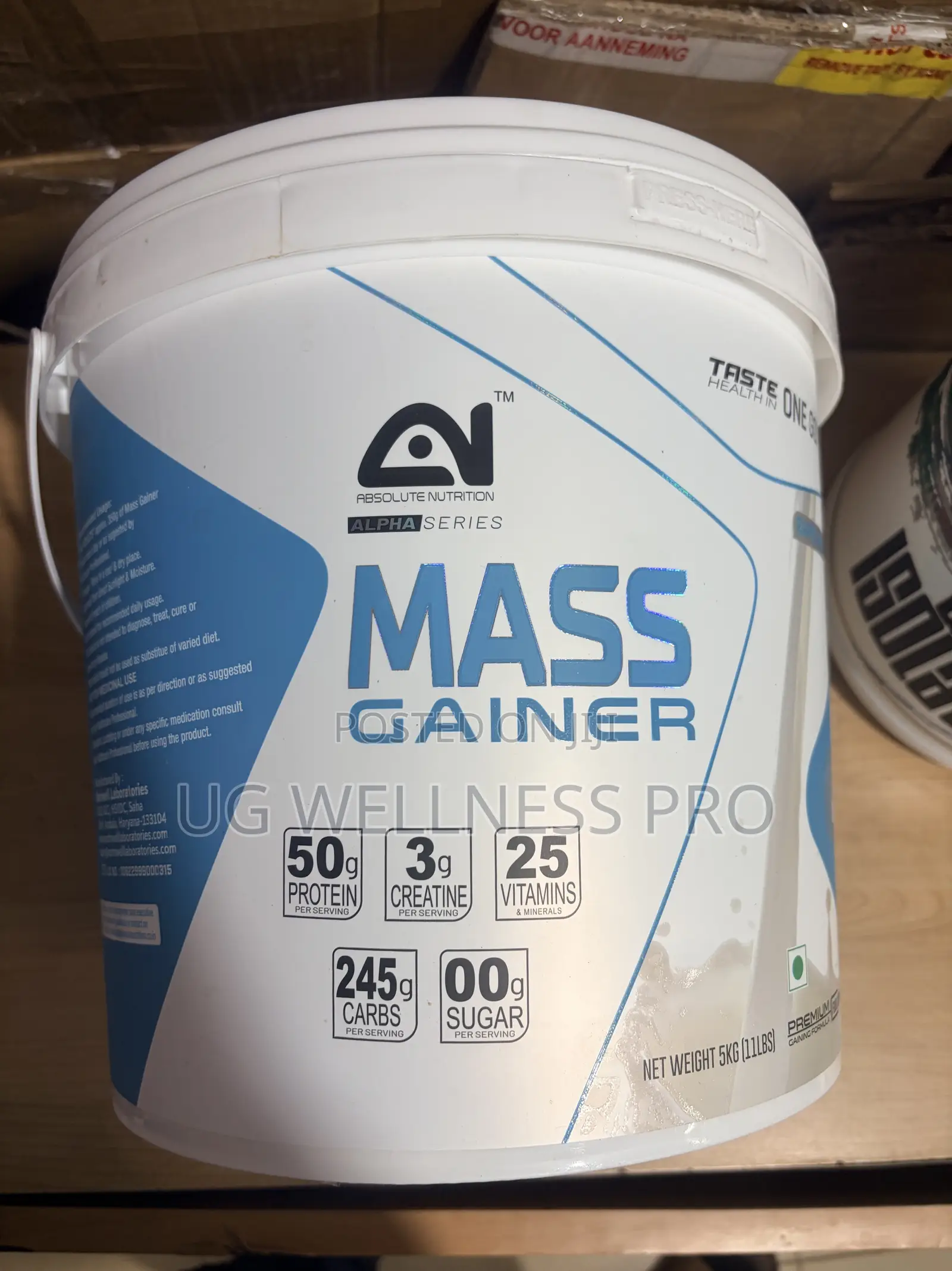 Absolute Nutrition Mass Gainer 5kg (Vanilla) - 50g Protein 14 Servings