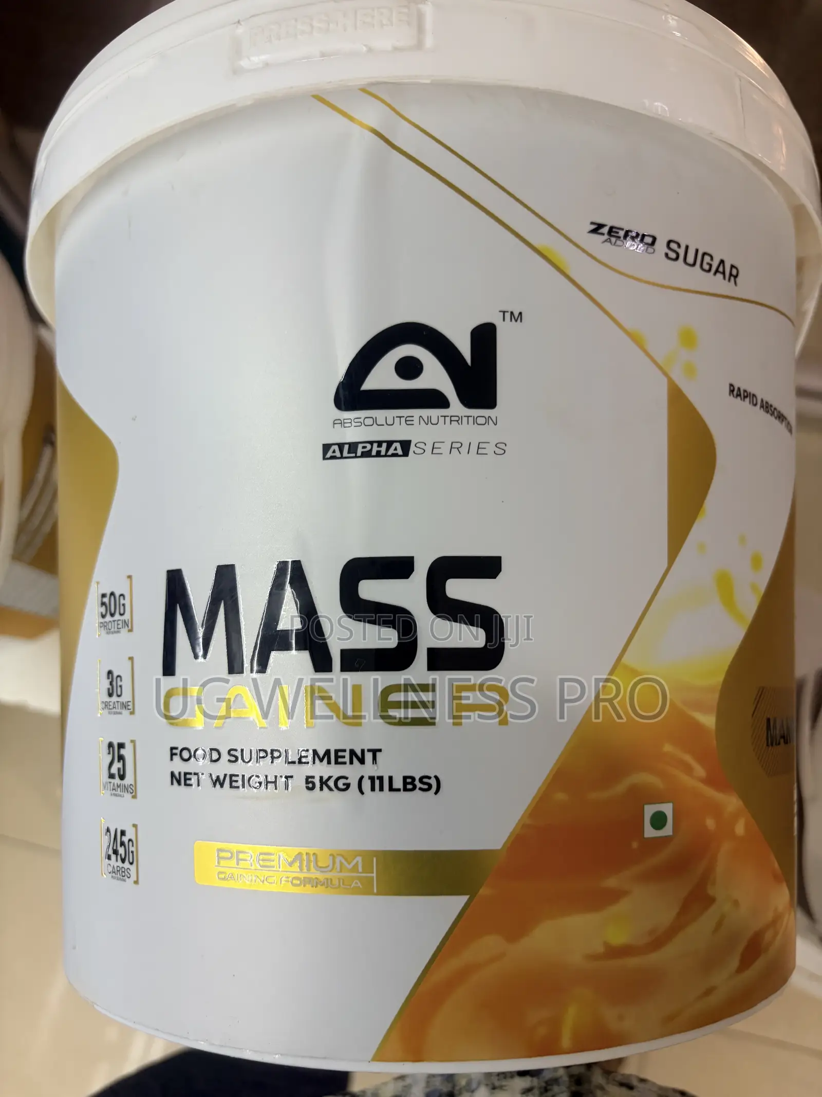 Absolute Nutrition Mass Gainer 5kg (Mango) - 50g Protein 14 Servings