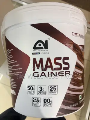 Absolute Nutrition Mass Gainer 5kg Chocolate 50g Protein, 14 Servings