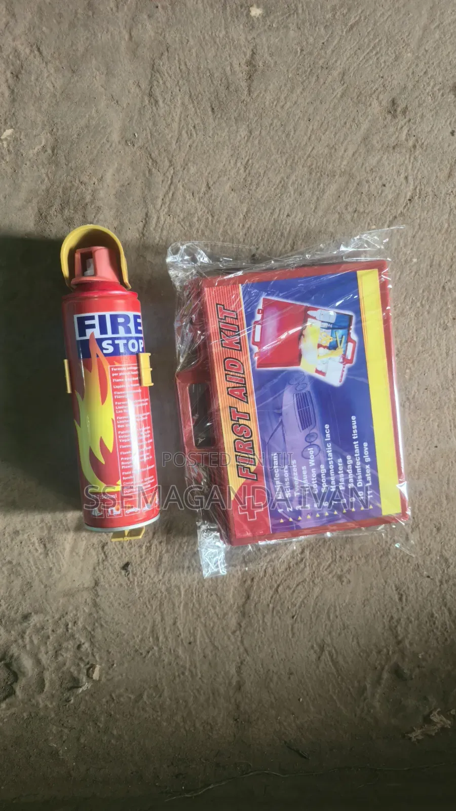 Full Set Fire Extinguisher and First Aid Box