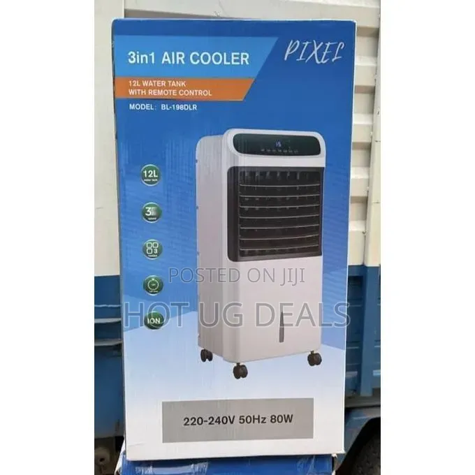 Pixel 12 Liters Air Cooler - 3 Speed Settings Remote Control and Timer