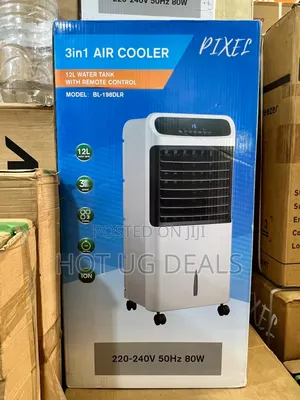 Pixel 12 Liters Air Cooler - 3 Speed Settings Remote Control and Timer