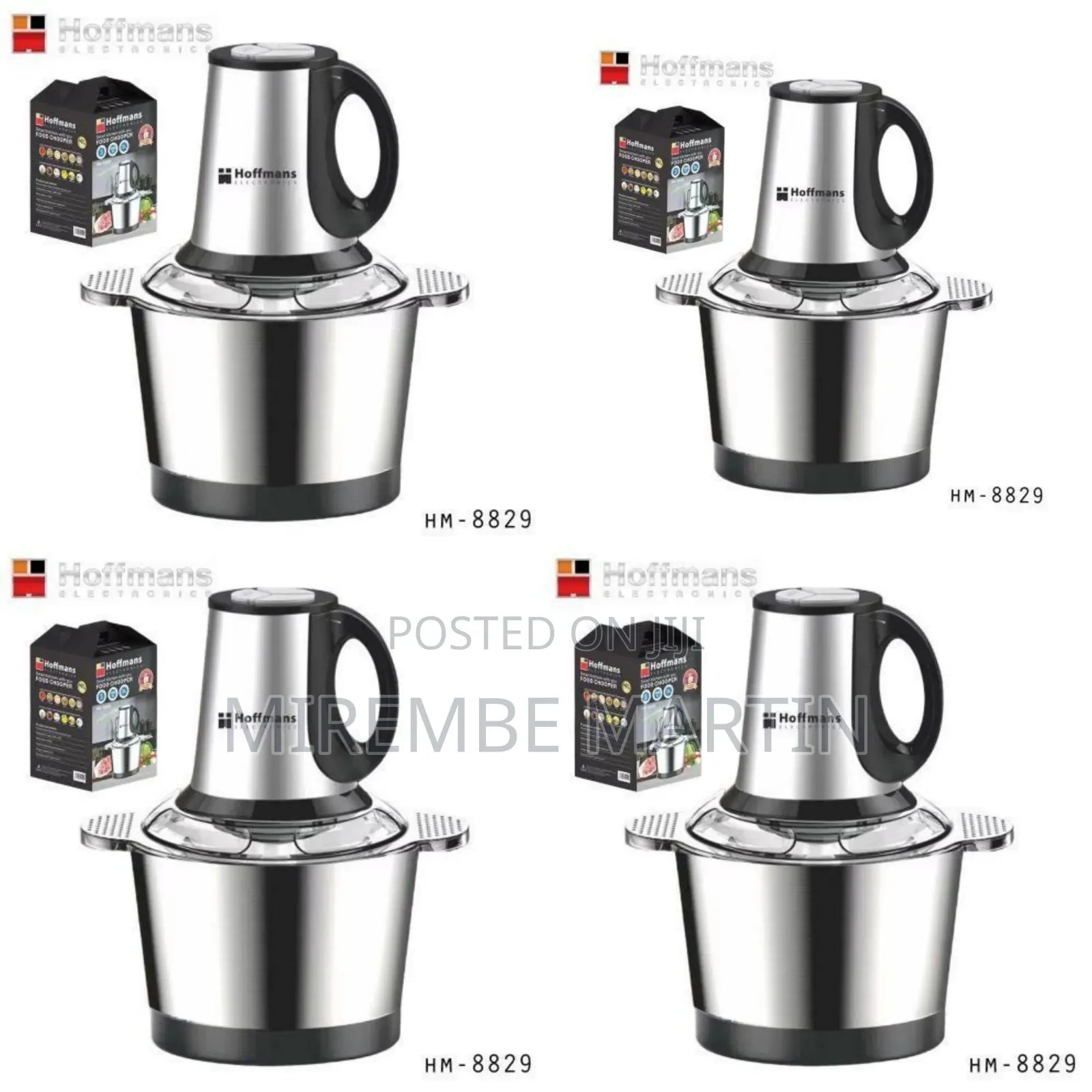Professional Stainless Steel Food Chopper / Meat Grinder - Silver