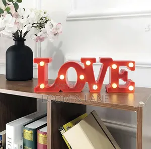 Red Plastic "LOVE" LED Marquee Sign