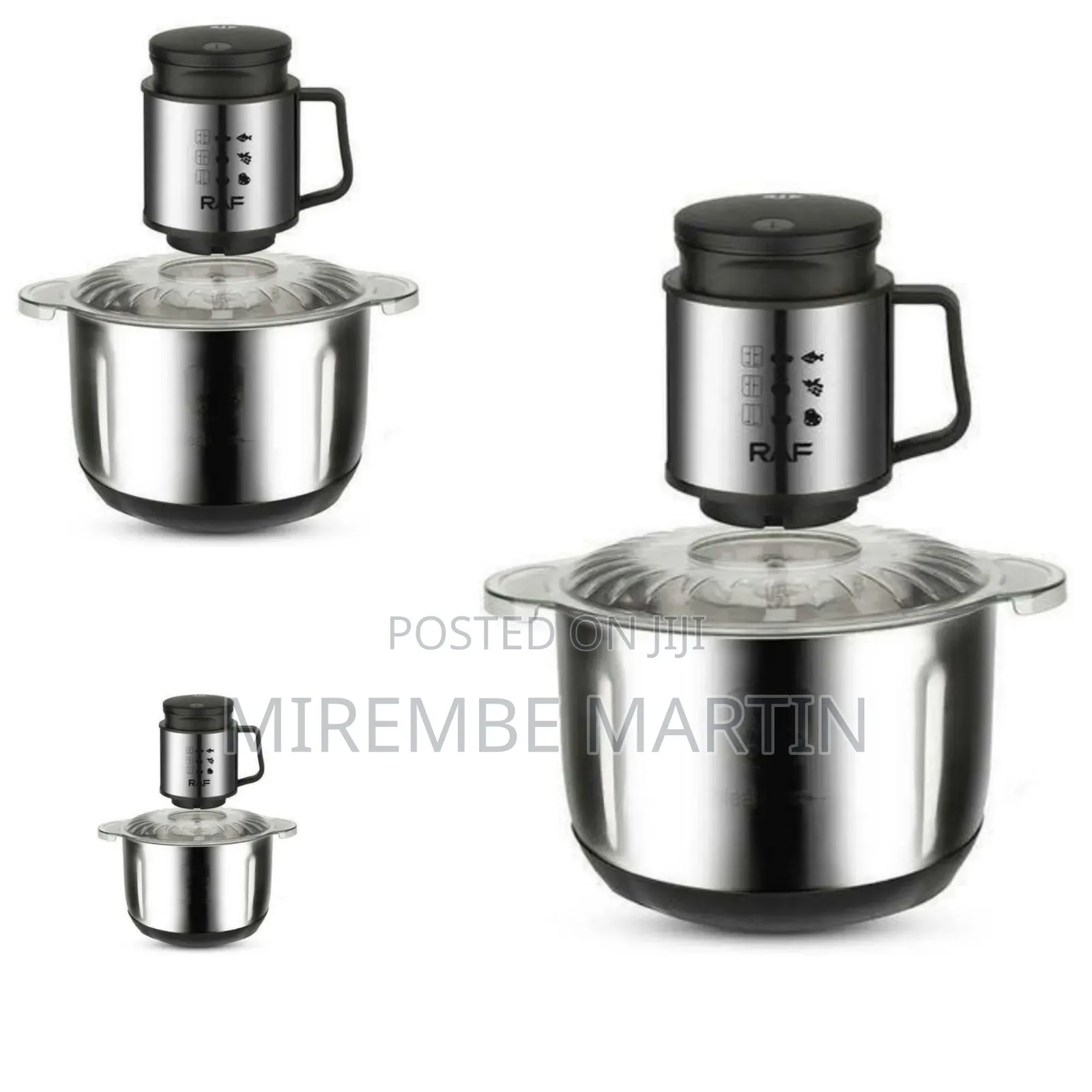 RAF Multi-Function Electric Food Chopper With Stainless Steel Bowl
