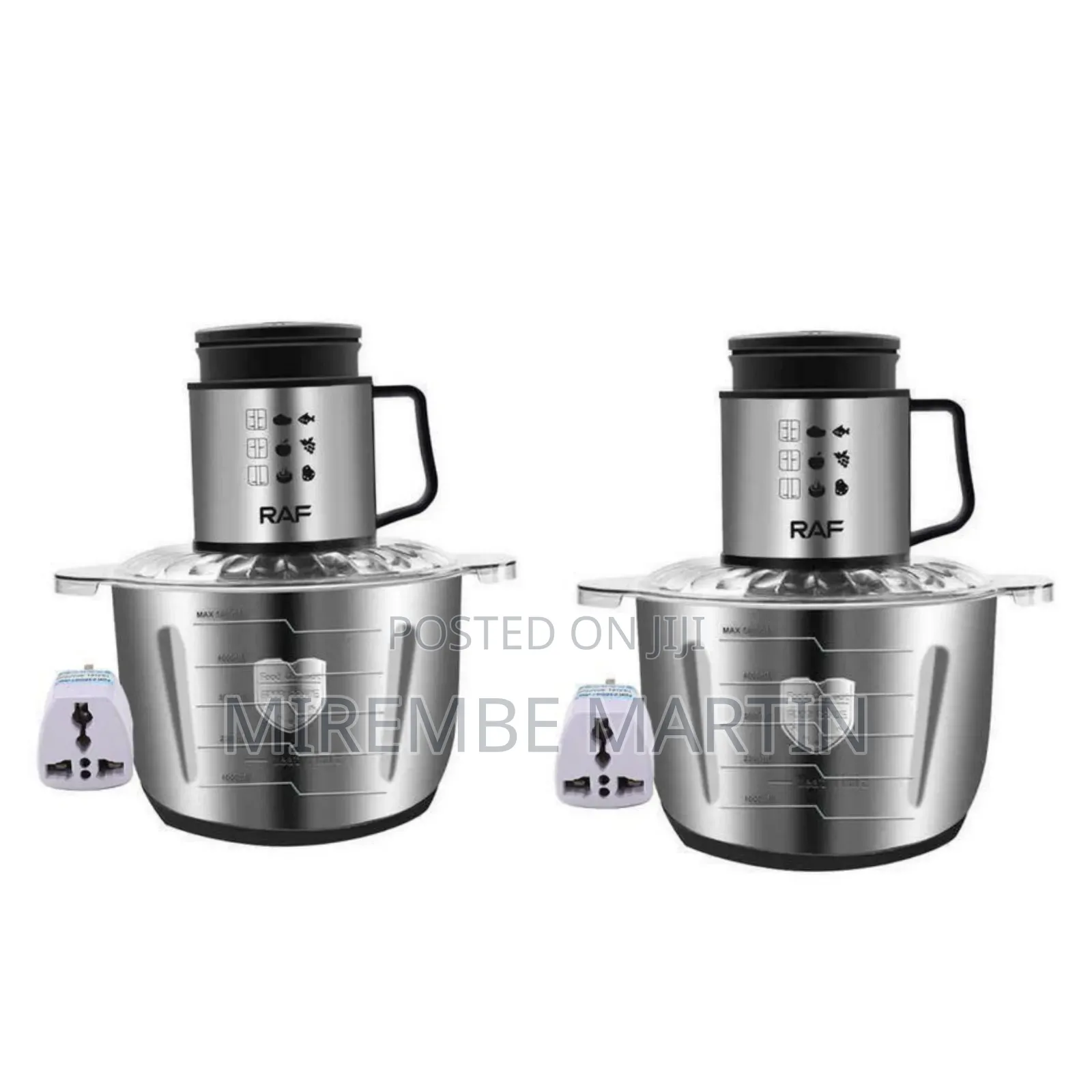 RAF Multi-Function Electric Food Chopper With Stainless Steel Bowl