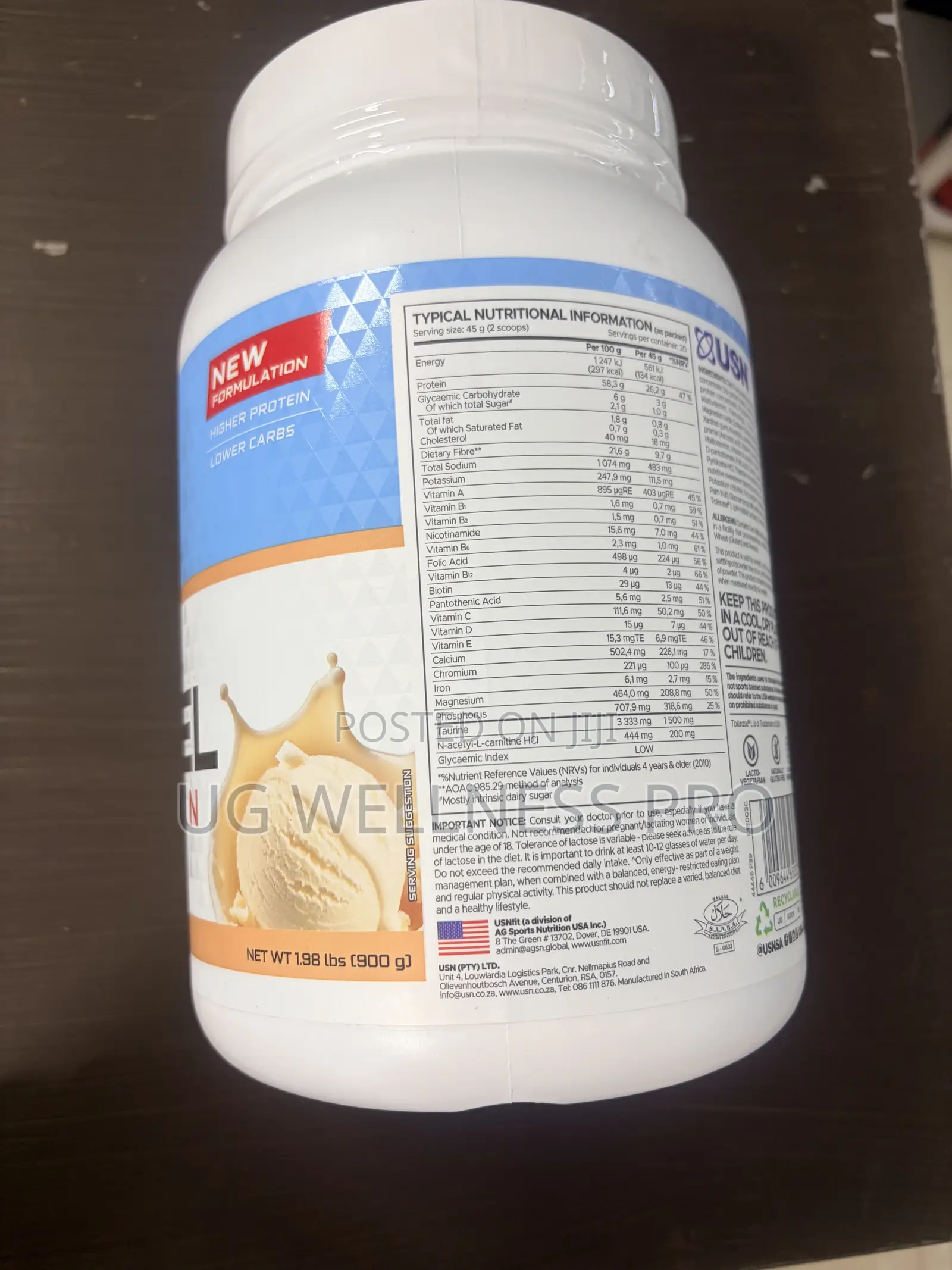 USN Diet Fuel Ultralean Weight Loss Shake (Vanilla, 20 Servings)