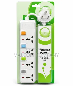 G-Unit 4-Way Extension Socket 3M Cable– Power Extension in Uganda