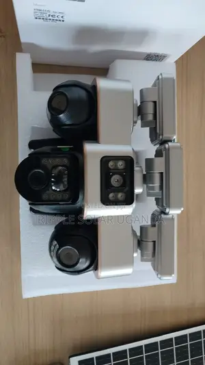 3 Lens Solar Security Camera With Motion Sensor Lights Outdoor CCTV