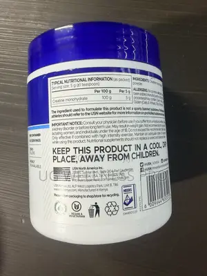 USN Pure Creatine Monohydrate Powder Unflavored (40 Servings) - 5g/Ser