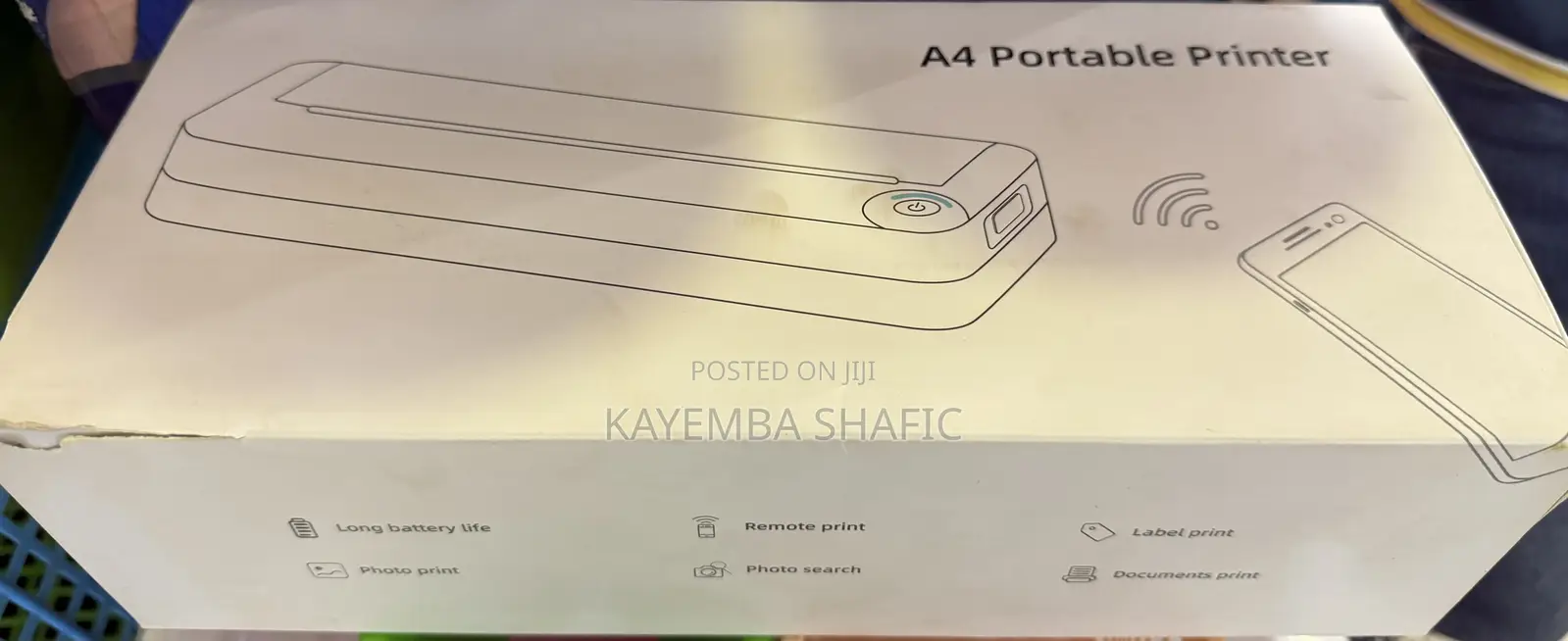 New A4 Portable Wireless Thermal Printer - Bluetooth Mobile App