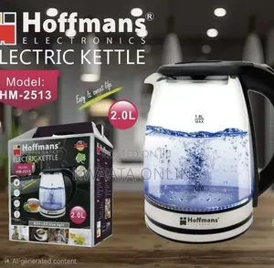 2L Hoffmans HM-2513 Glass Kettle With Led Blue Lighting 2000W