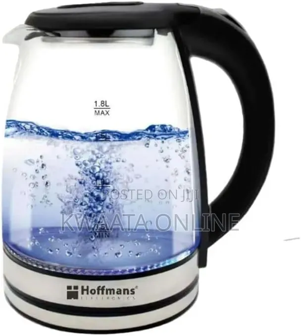 2L Hoffmans HM-2513 Glass Kettle With Led Blue Lighting 2000W