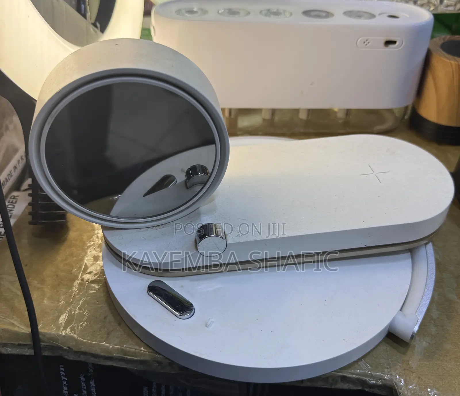 3-in-1 Fast Wireless Charger With 3D Hologram Fan & Lamp