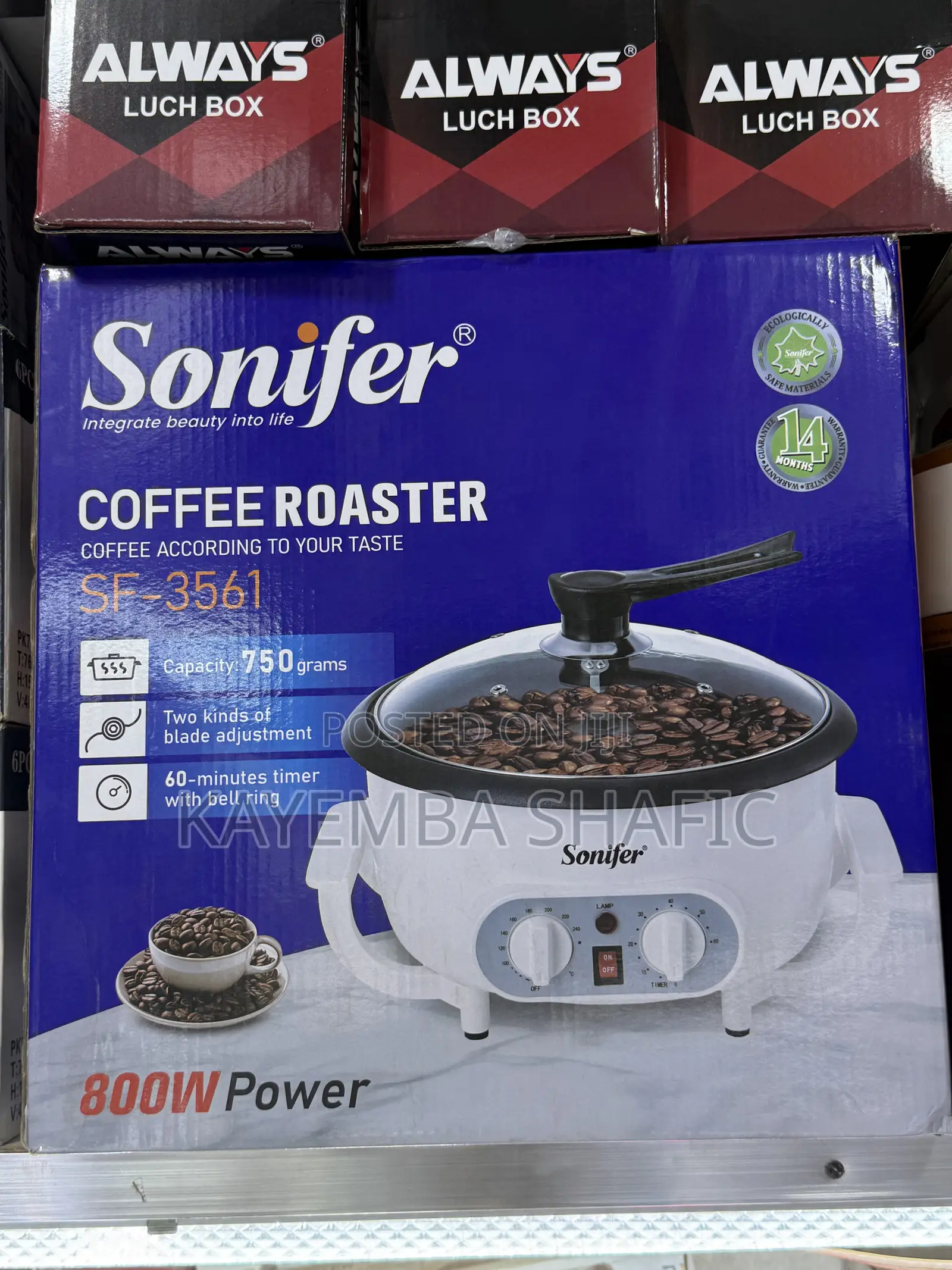 Sonifer SF-3561 Electric Coffee Roaster Machine - 750g 800W