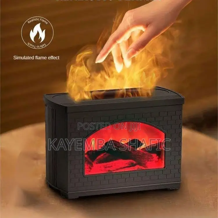 Vintage Fireplace Flame Aroma Diffuser Ultrasonic Humidifier