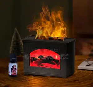 Vintage Fireplace Flame Aroma Diffuser Ultrasonic Humidifier
