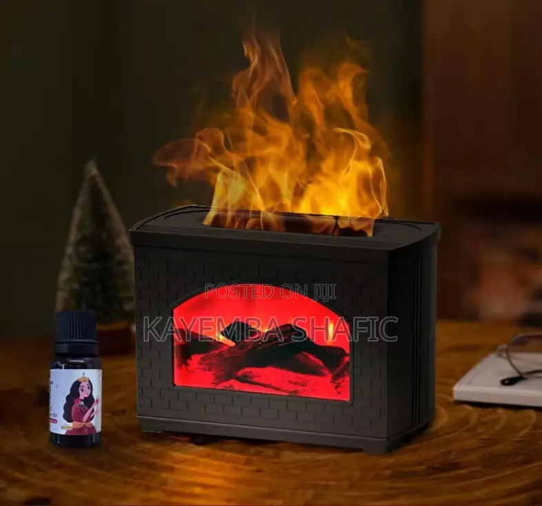 Vintage Fireplace Flame Aroma Diffuser Ultrasonic Humidifier