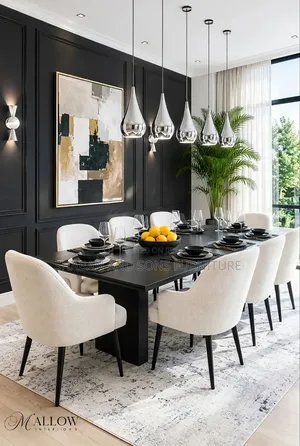 It's Eight Seater Dinning Table Redressed in Fabric Material
