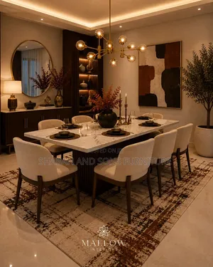 It's Eight Seater Dinning Table Redressed in Fabric Material