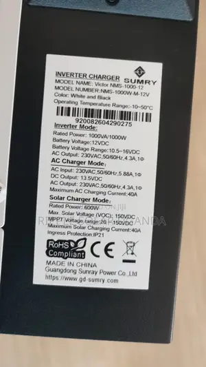 1000w 12v Hybrid Solar Inverter High Frequency Pure Sine Wave