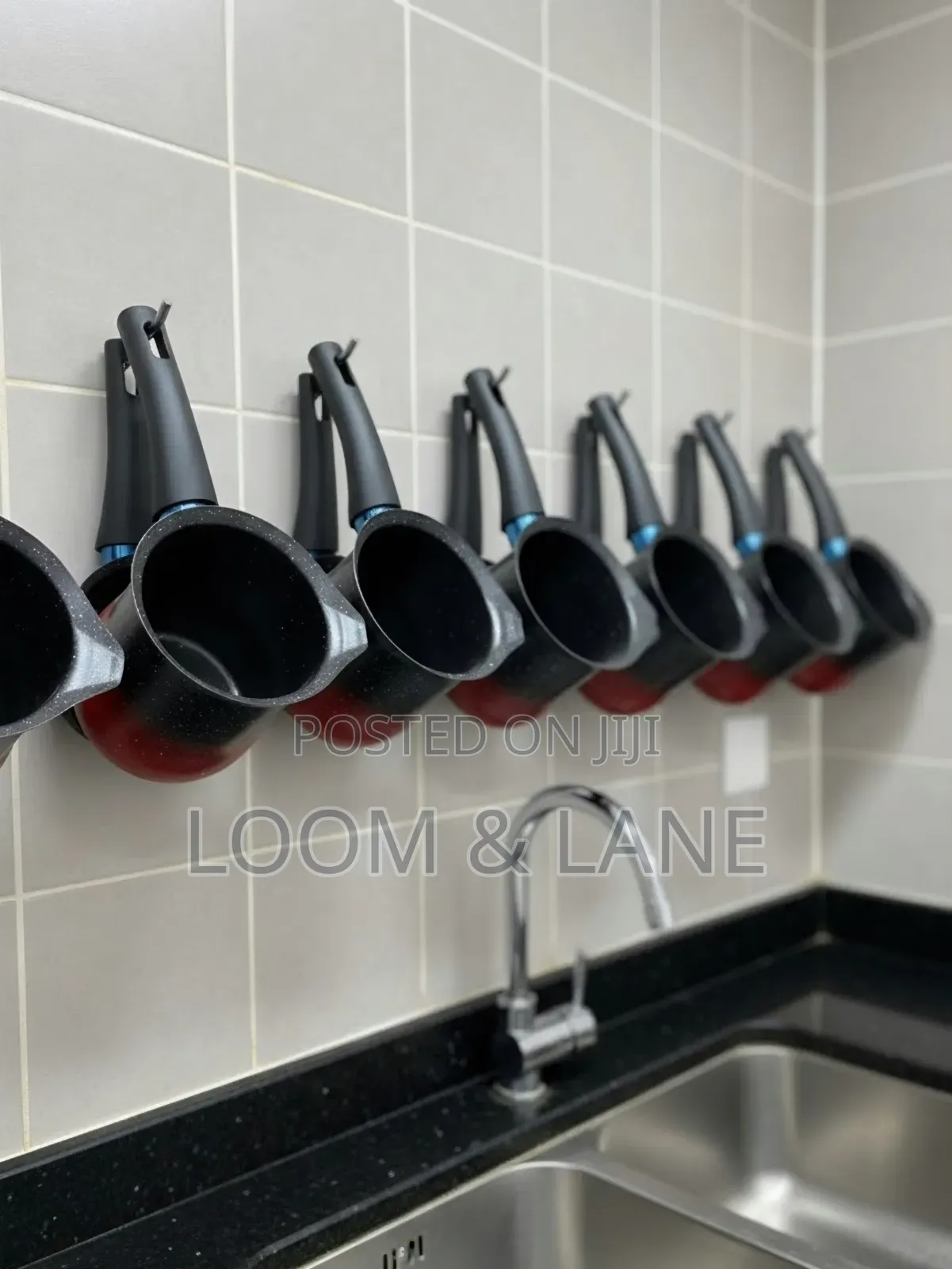 1pcs Red-and-Black Gradient Turkish Coffee Pot