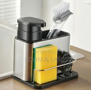 3-in-1 Stainless Steel Kitchen Sink Caddy