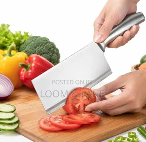 All Metal Stainless Steel Cleaver or Butcher Knife
