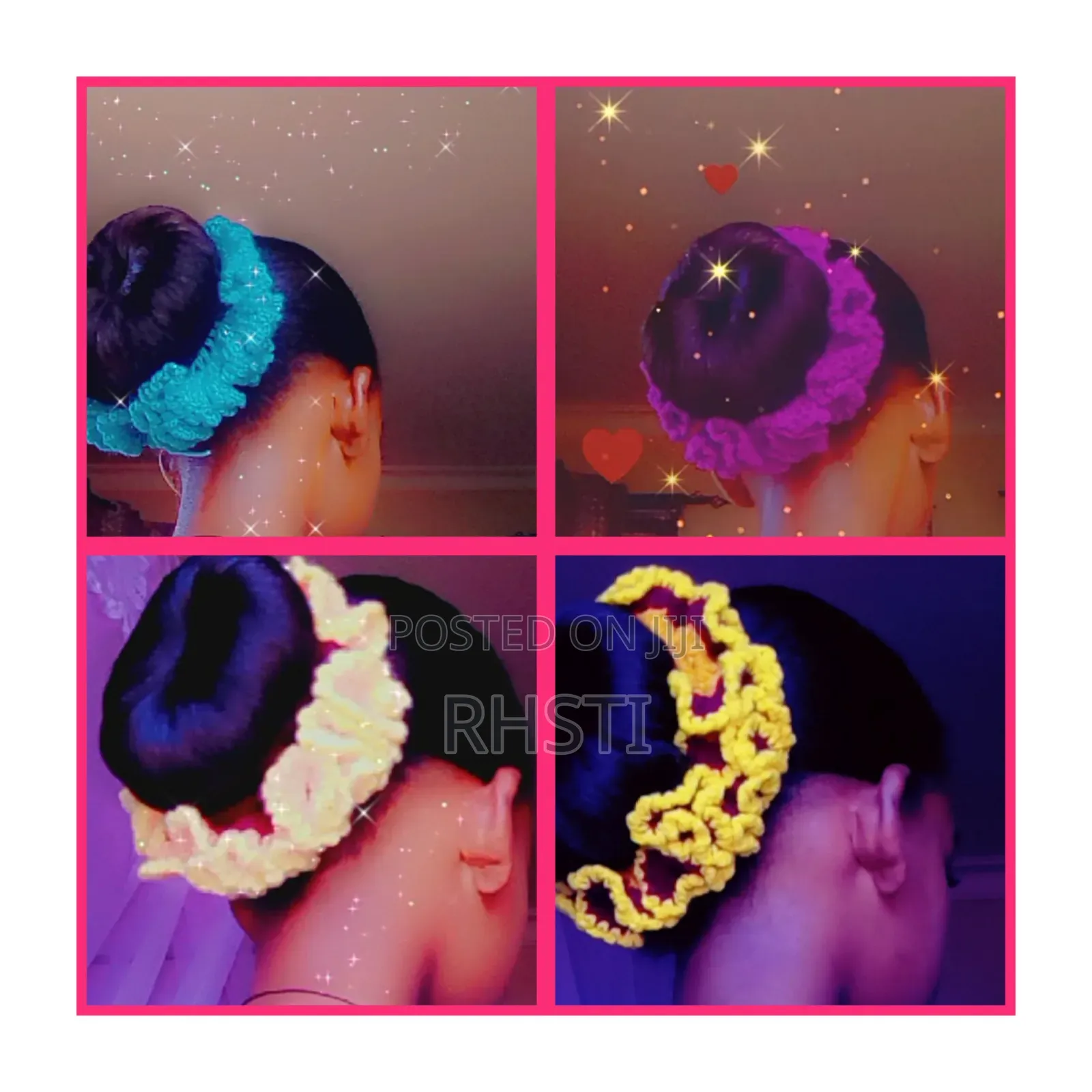 Crochet Scrunchie 1=5k, 3=12k + Free Bag - Makindye