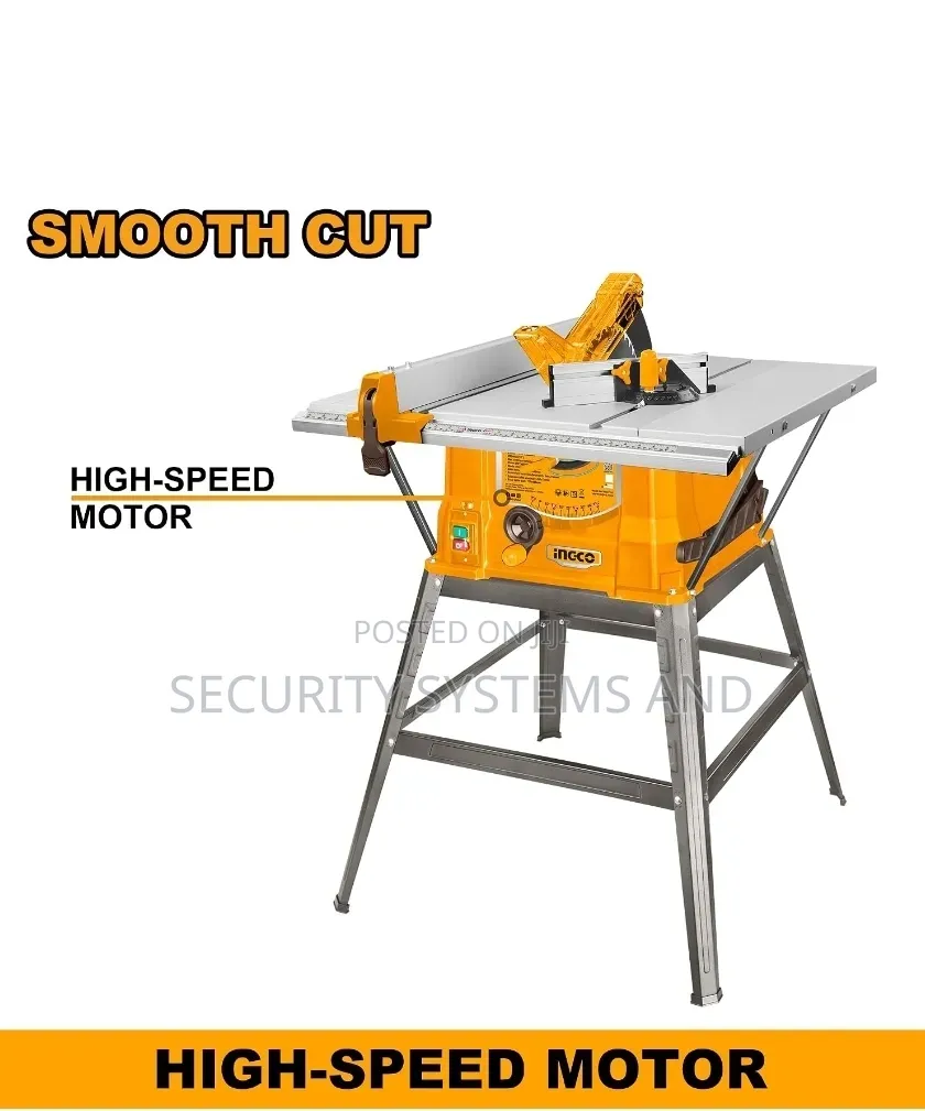Ingco Table Saw With Foldable Wheel Stand 10"