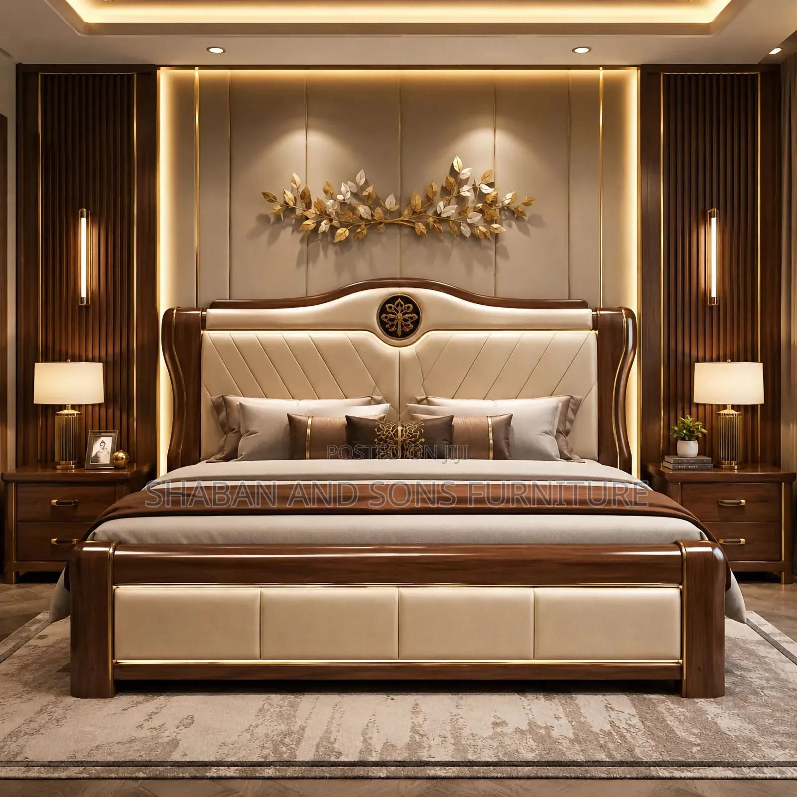 It's 6by6 Size of Bed Made in Very Hard Wooden Timble