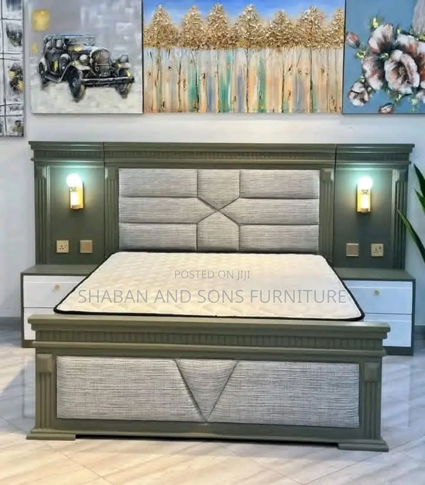 It's 6by6 Size of Bed Made in Very Hard Wooden Timble