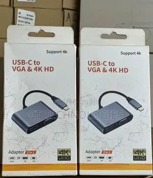 USB-C to VGA & 4K HD 2-in-1 Adapter