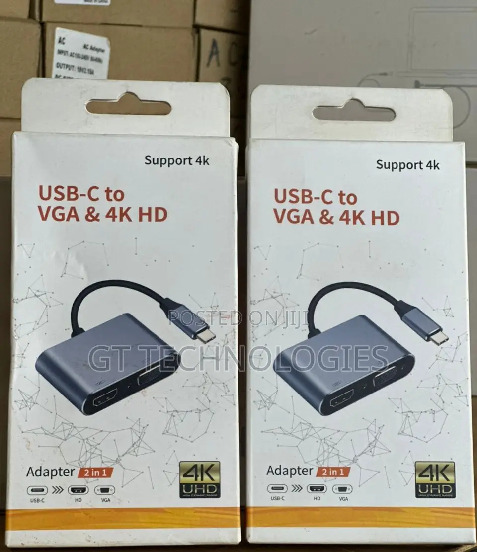 USB-C to VGA & 4K HD 2-in-1 Adapter