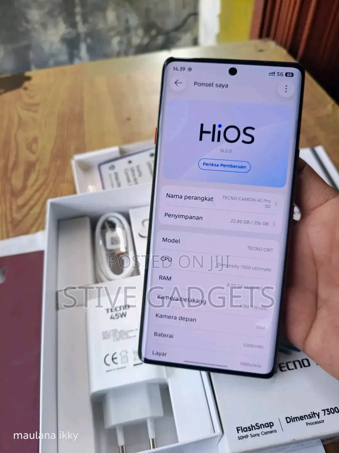 New Tecno Camon 40 Pro 5G 256 GB Gold