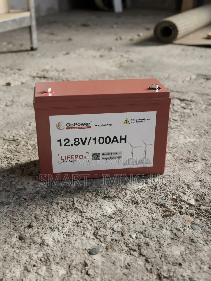 GoPower 12.8V 100Ah LiFePO4 Solar Battery - Maintenance Free xAZ