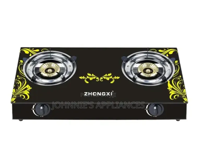 Double Gas Cooker Glass on Top