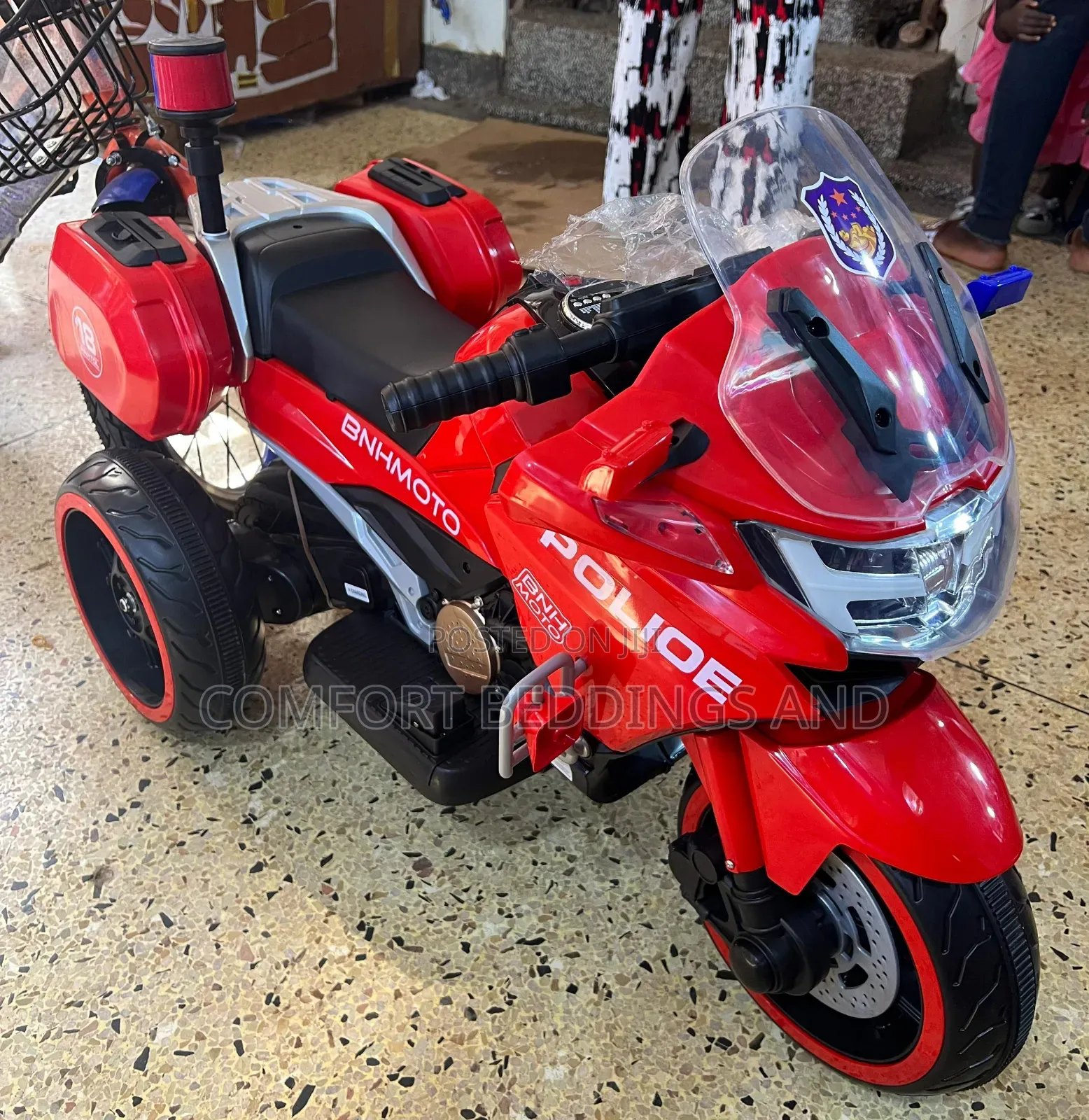 Police Patrol Rechargeable Motorcycle Red