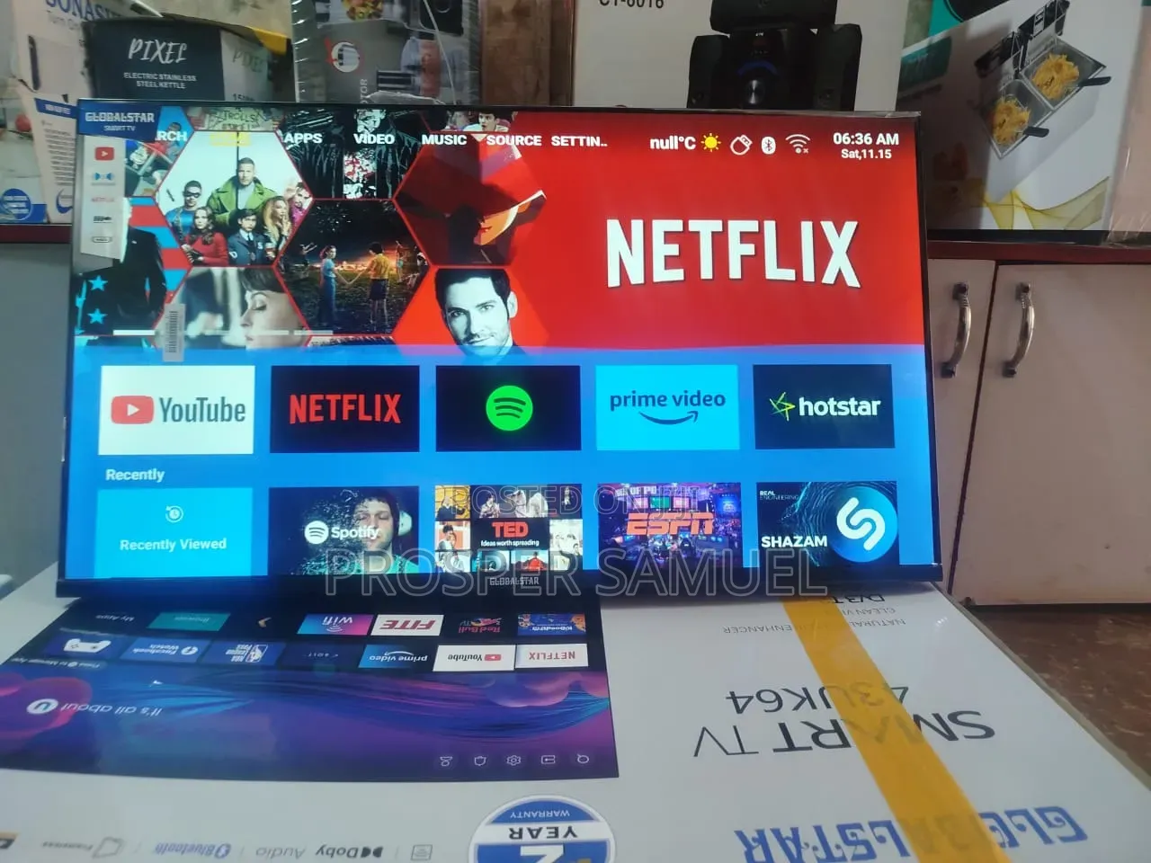 Brand New Glabstar Star 42 Inches Frameless Smart Digital Flat Screen