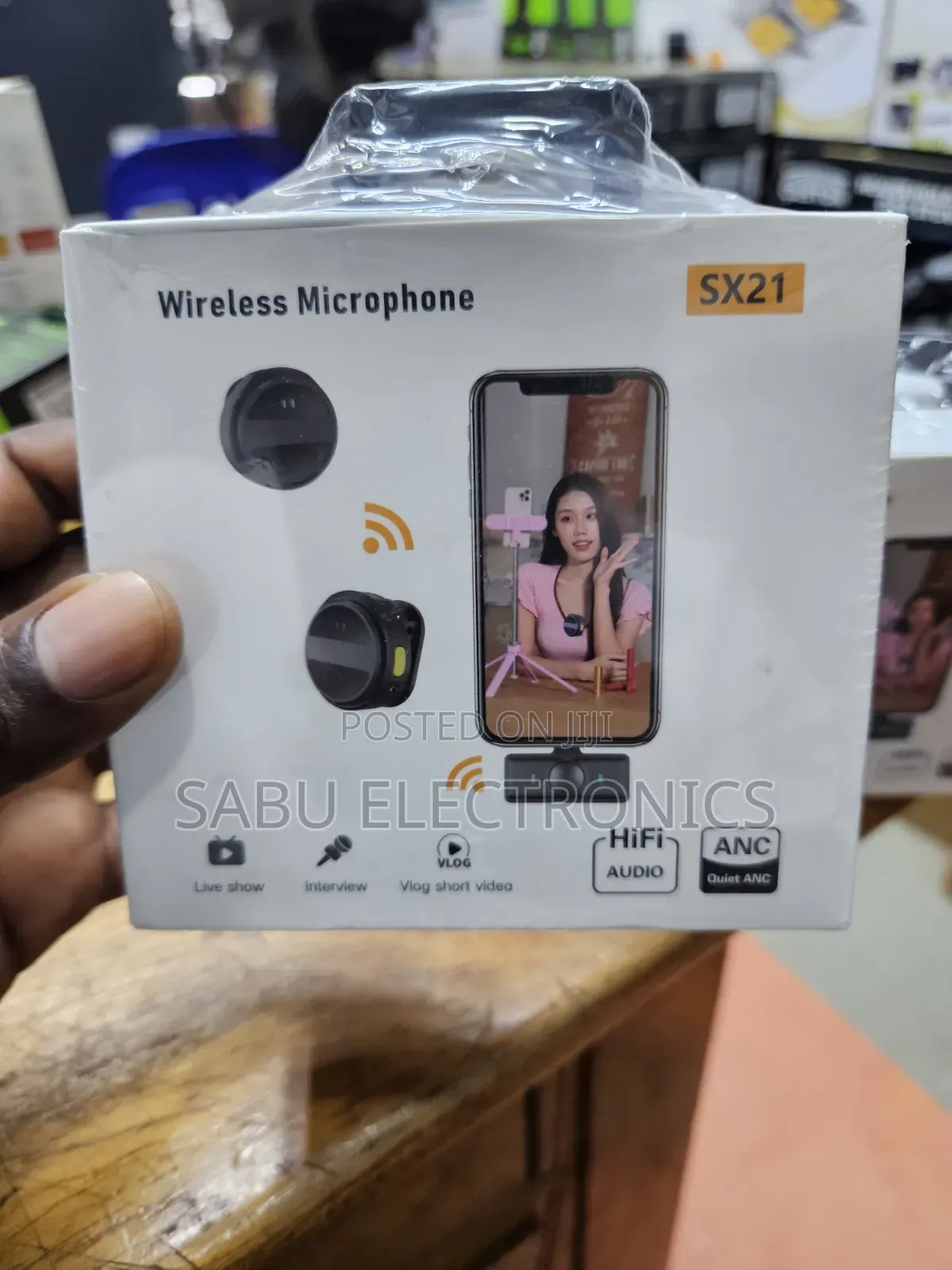 SX21 Wireless Microphone Set –Dual Mic, Type-C & iPhone Compatible