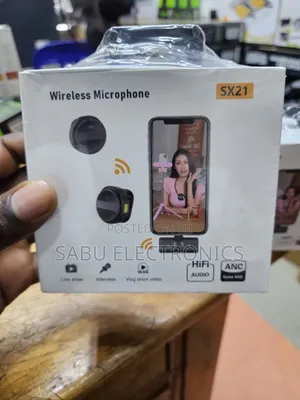 SX21 Wireless Microphone Set –Dual Mic, Type-C & iPhone Compatible