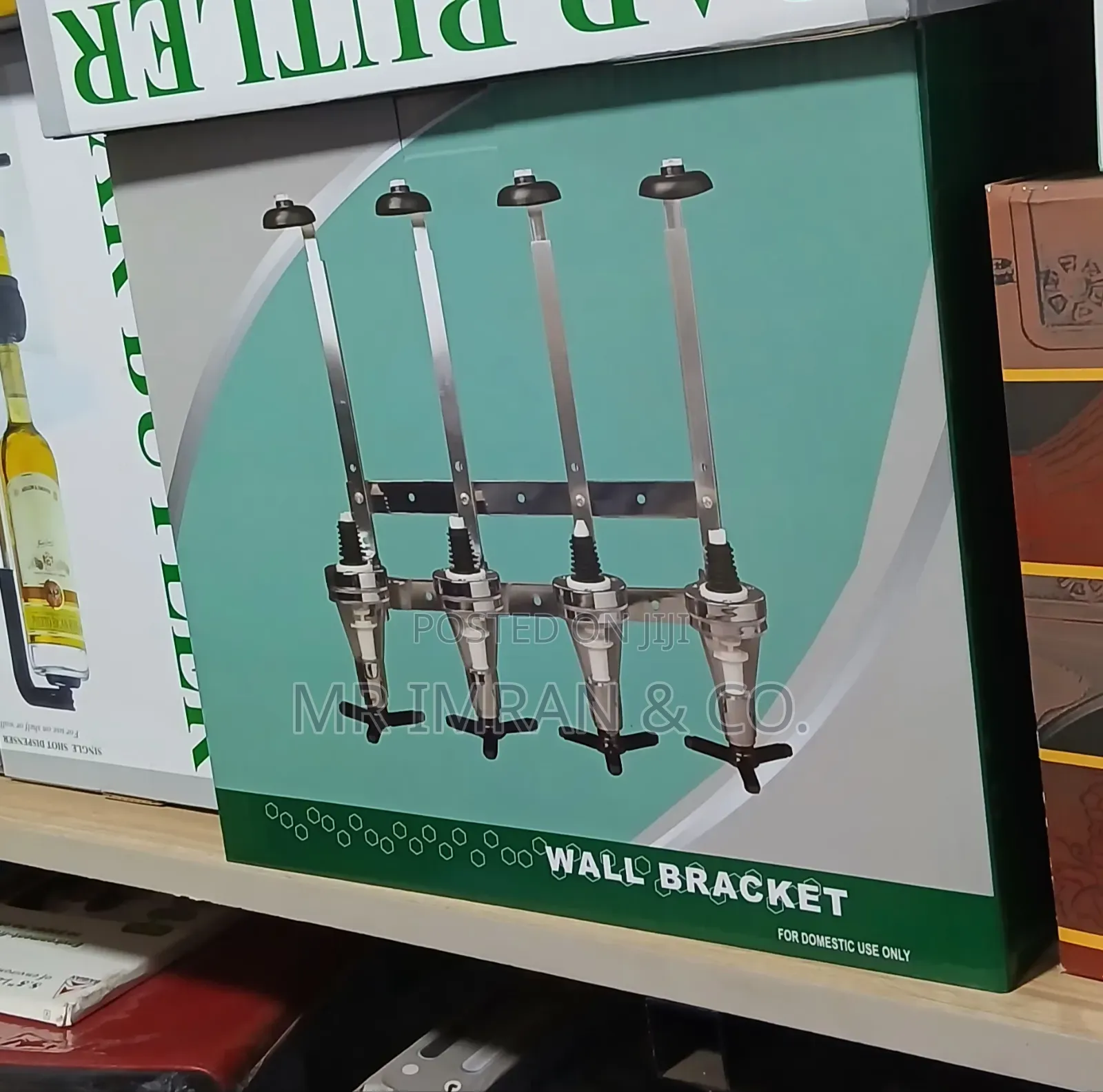 4-Bottle Wall-Mounted Liquor Dispenser