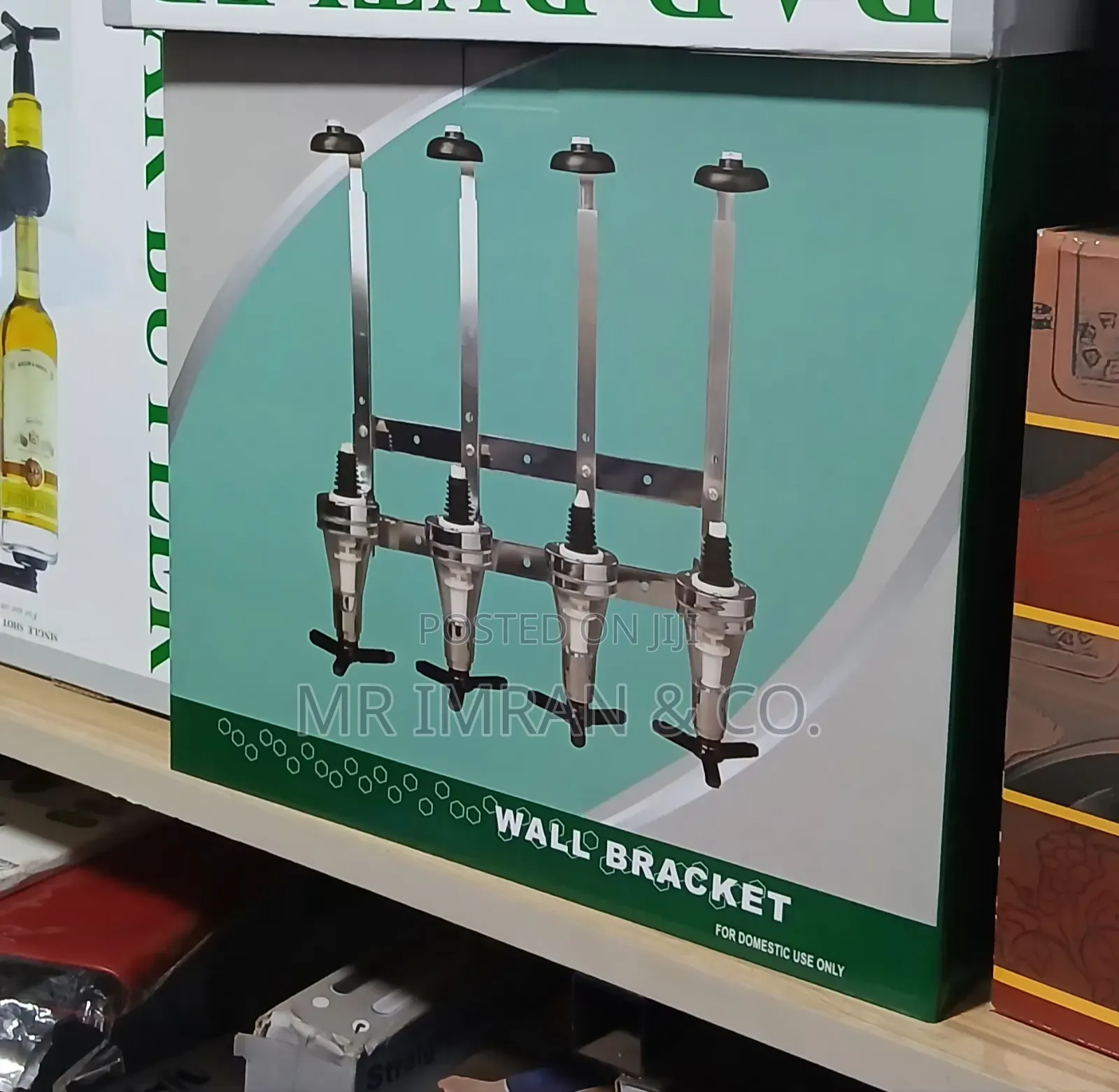 4-Bottle Wall-Mounted Liquor Dispenser