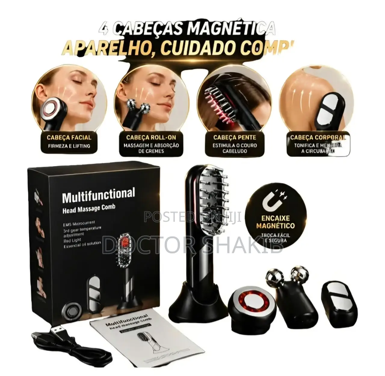 4-in-1 Multifunctional Head Massage Comb and Beauty Device