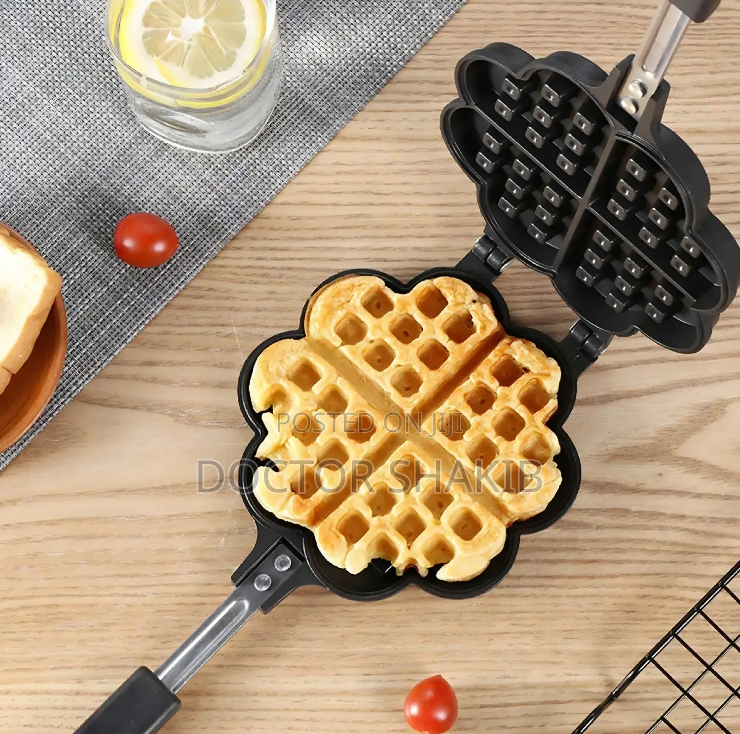 Stovetop Heart-Shaped Waffle Maker Pan