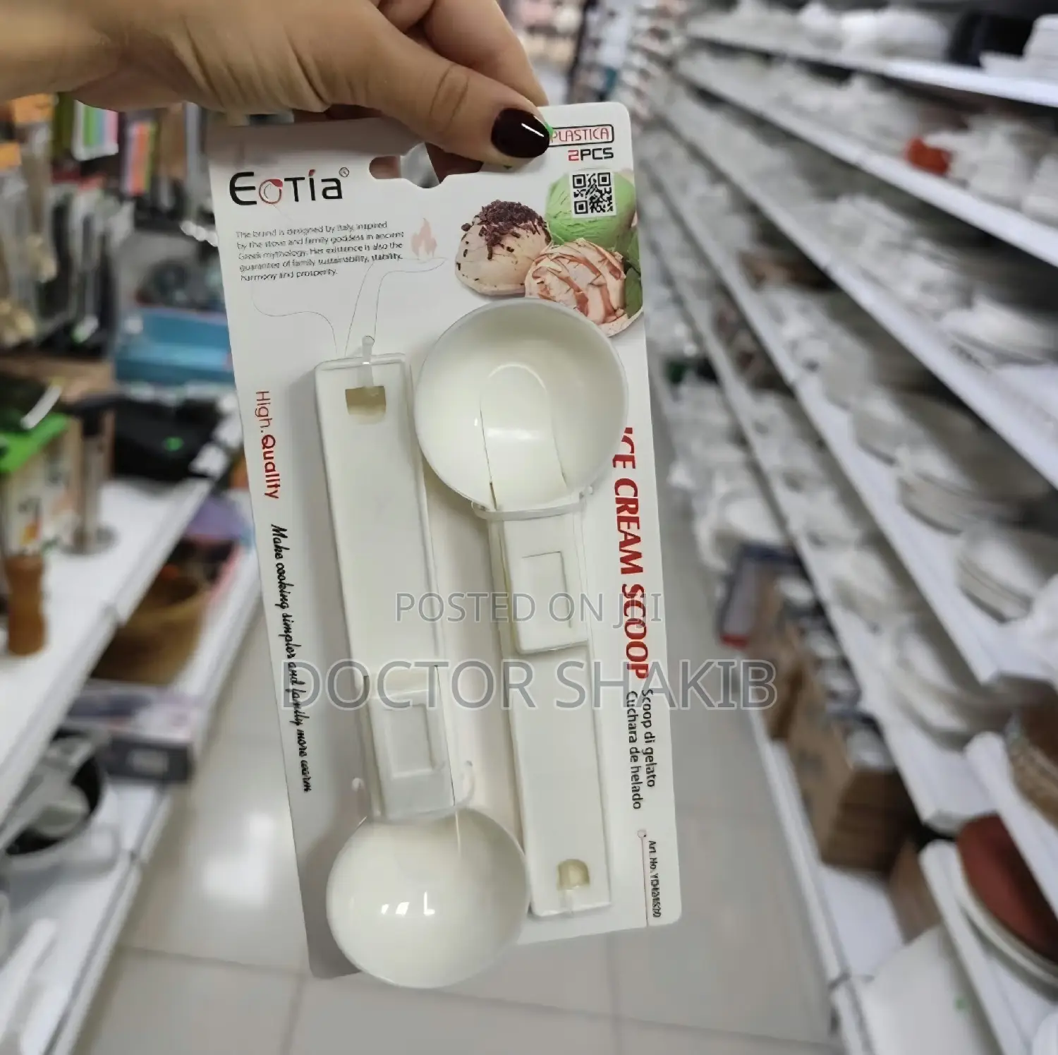 2pcs Eotía Plastic Ice Cream Scoops