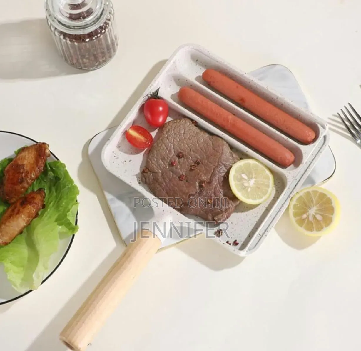 3-in-1 Partitioned Non-Stick Breakfast Frying Pan