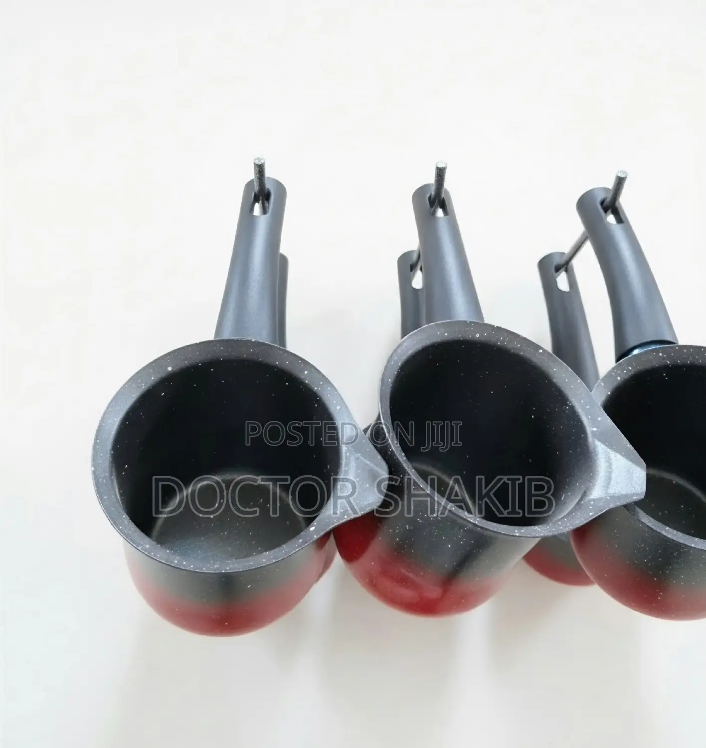 1pcs Red-and-Black Gradient Turkish Coffee Pot