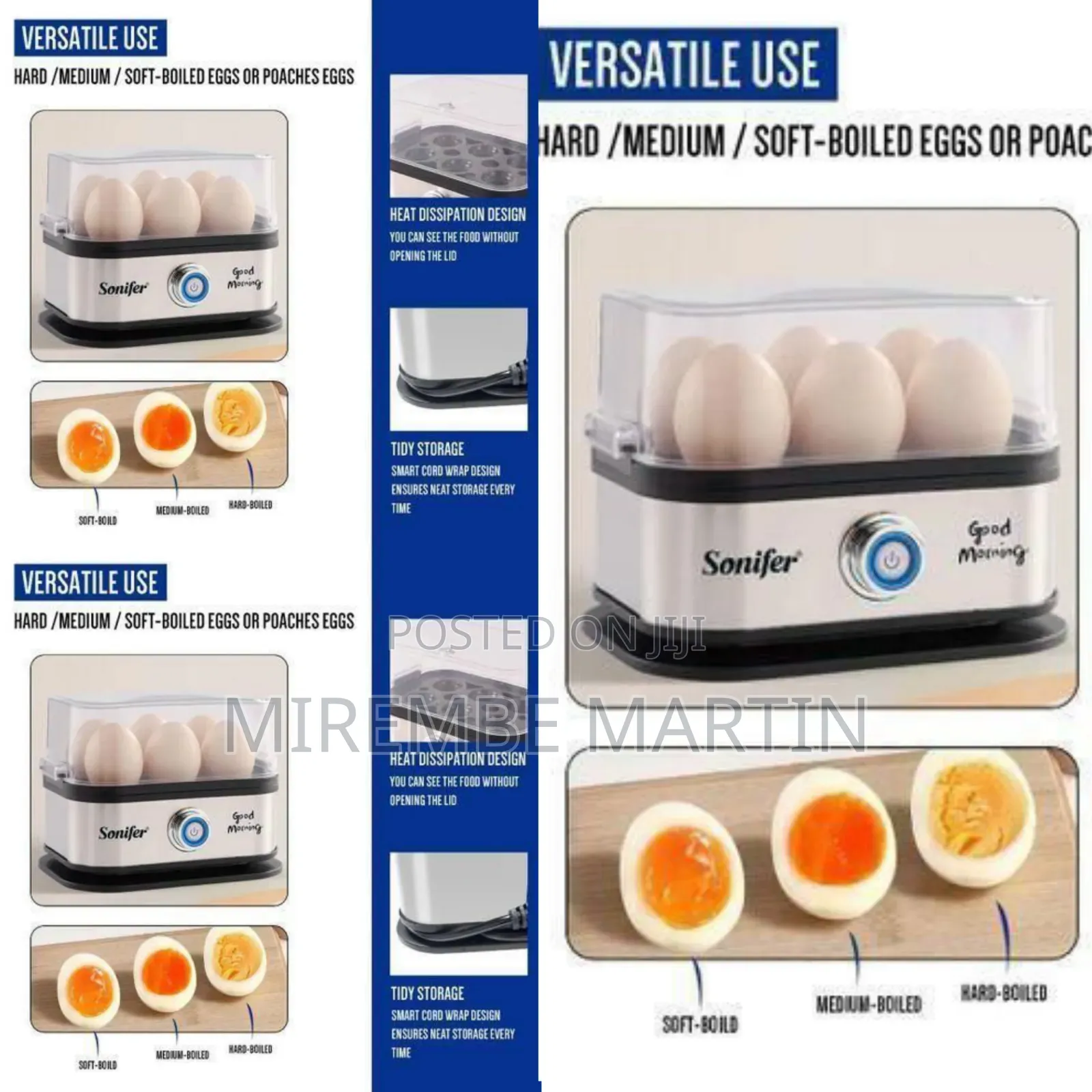 Sonifer Electric Egg Boiler and Steamer (200W)